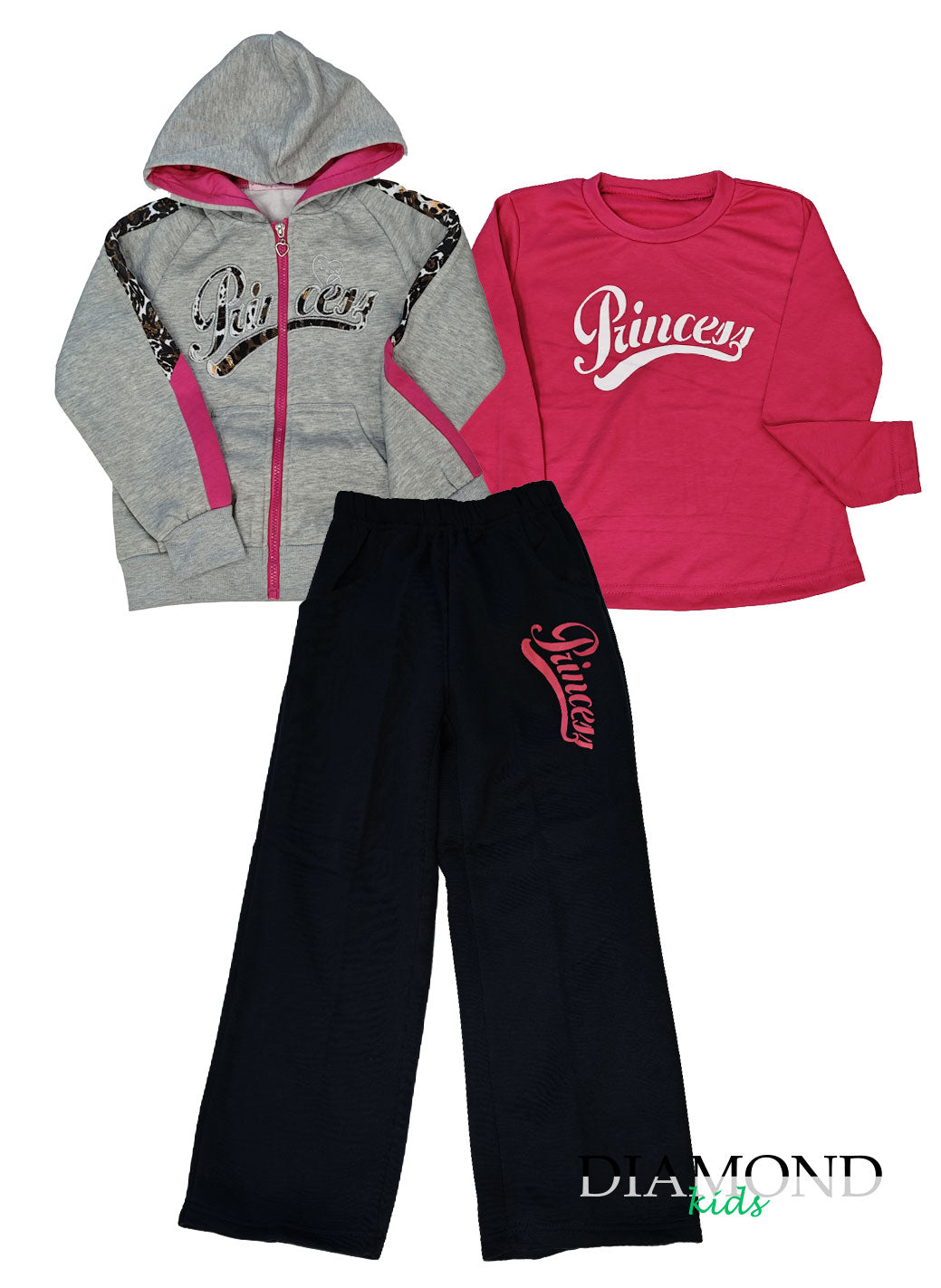 Completo Bambina Princess grigio