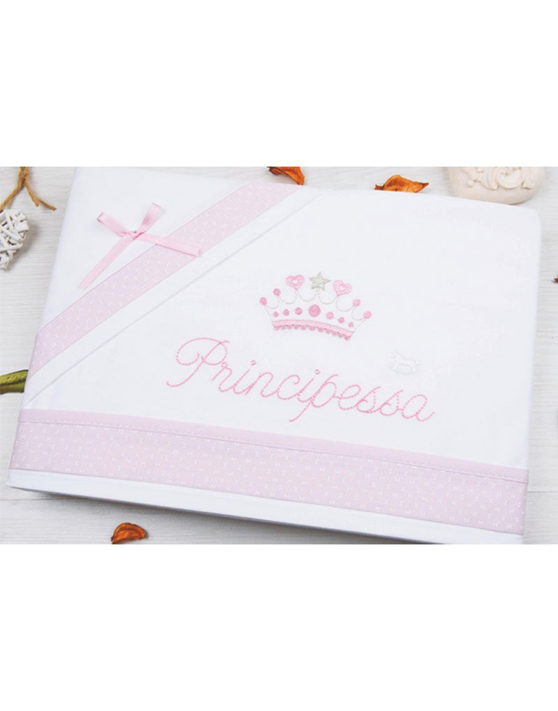 Set lenzuola culla Mio piccolo Principessa rosa