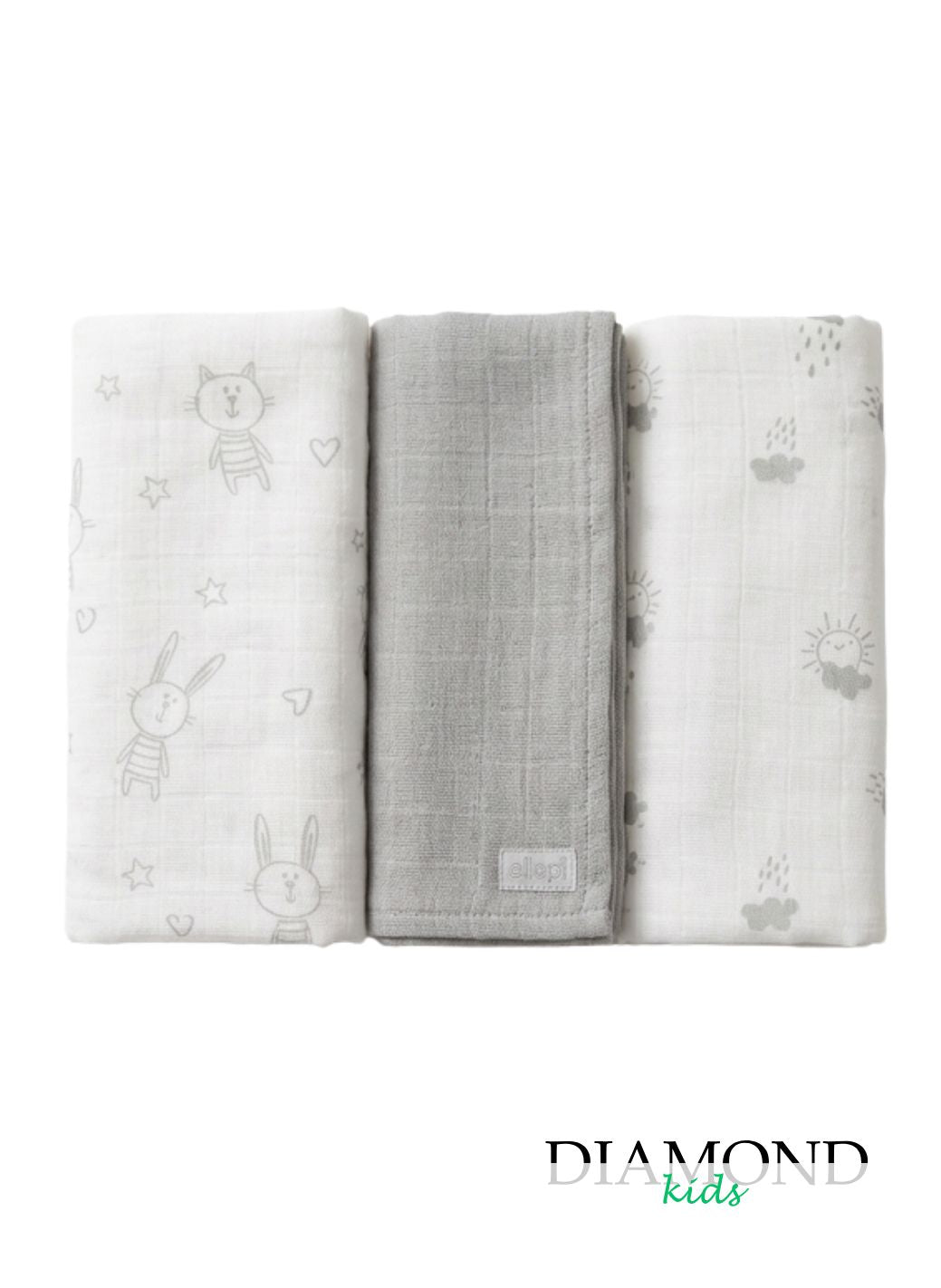 Set Mussole Neonato Ellepi grigio