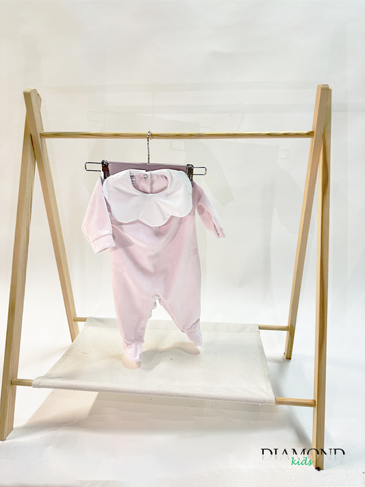 Tutina Neonato ciniglia rosa