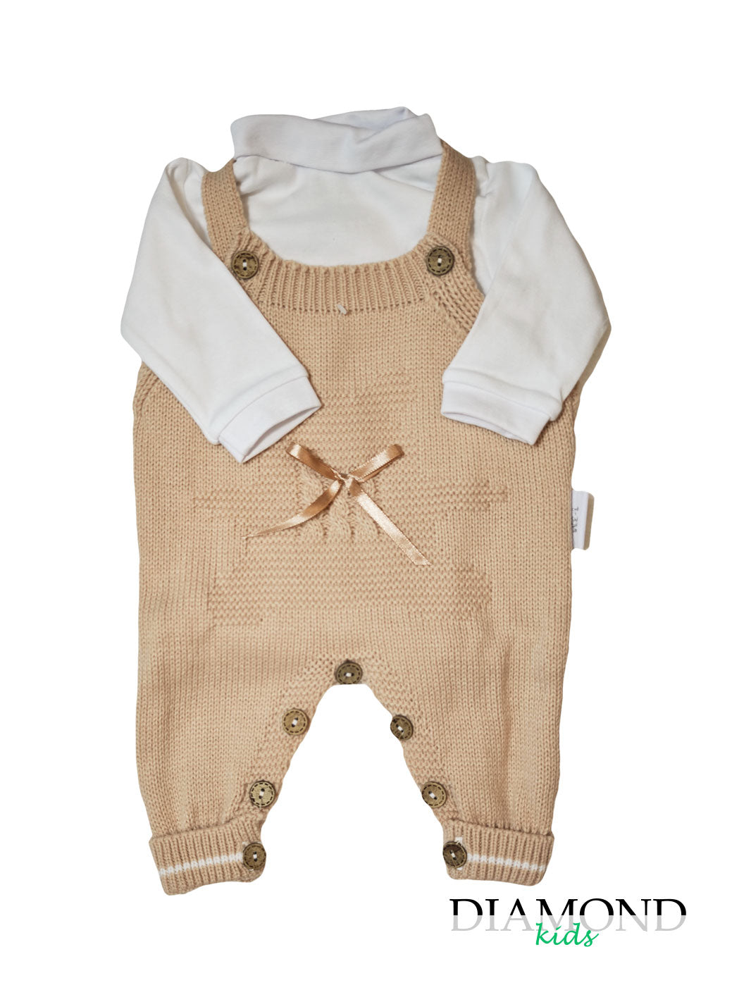 Salopette Neonata orsetto salmone