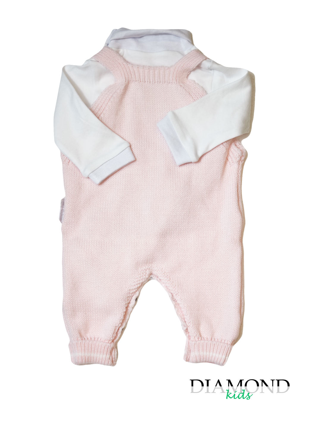 Salopette Neonata orsetto rosa