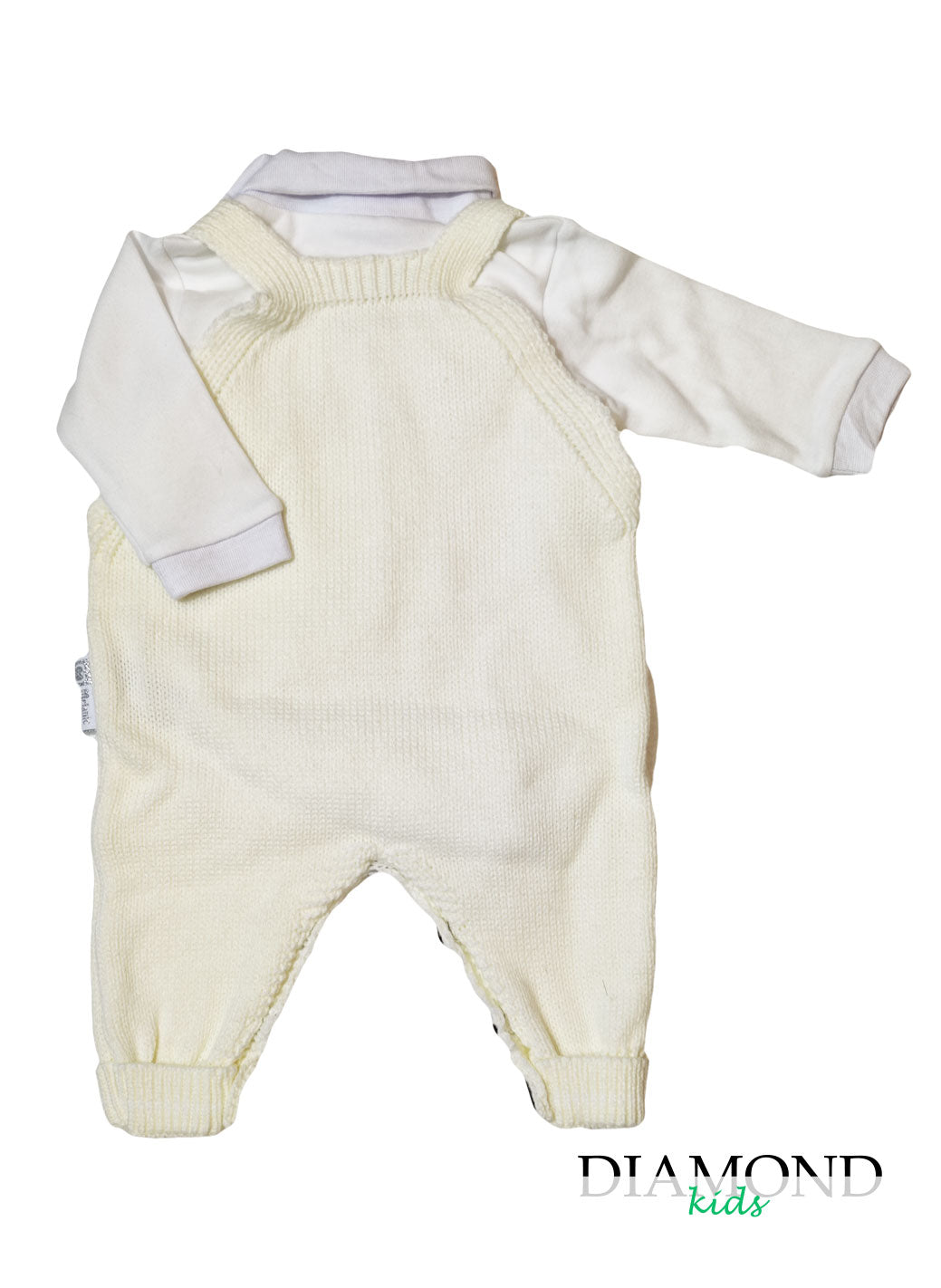 Salopette Neonata orsetto panna