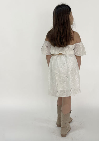 Abito Bambina Sangallo bianco
