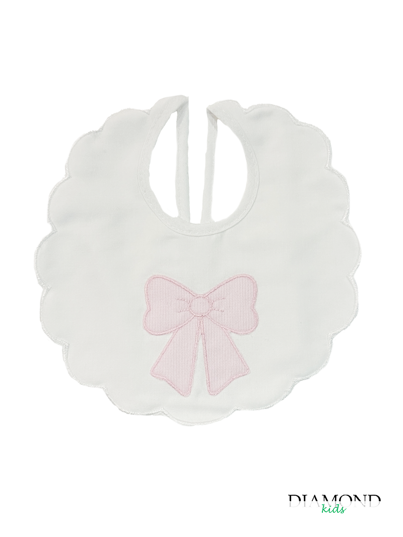 Bavetta Neonato Fiocco rosa