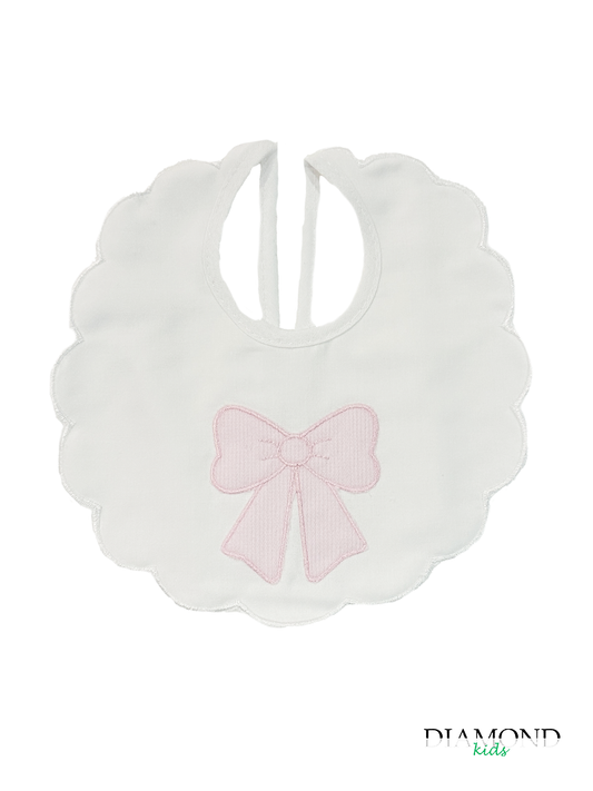 Bavetta Neonato Fiocco rosa
