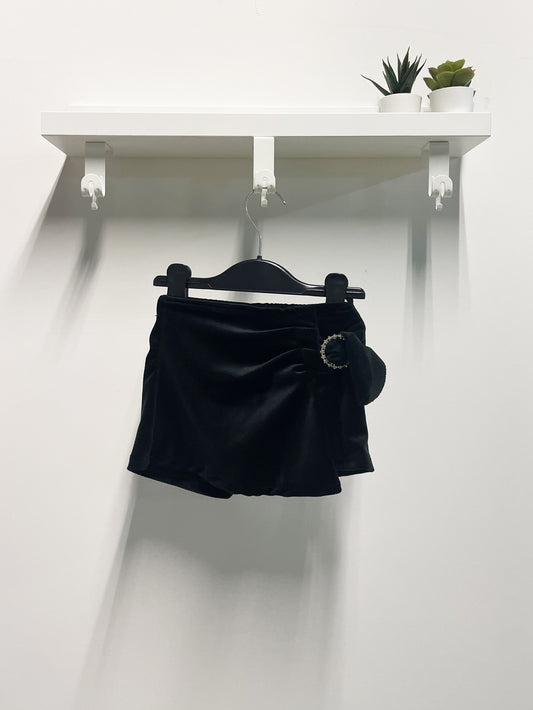Skorts Bambina Gioiello nero ciniglia