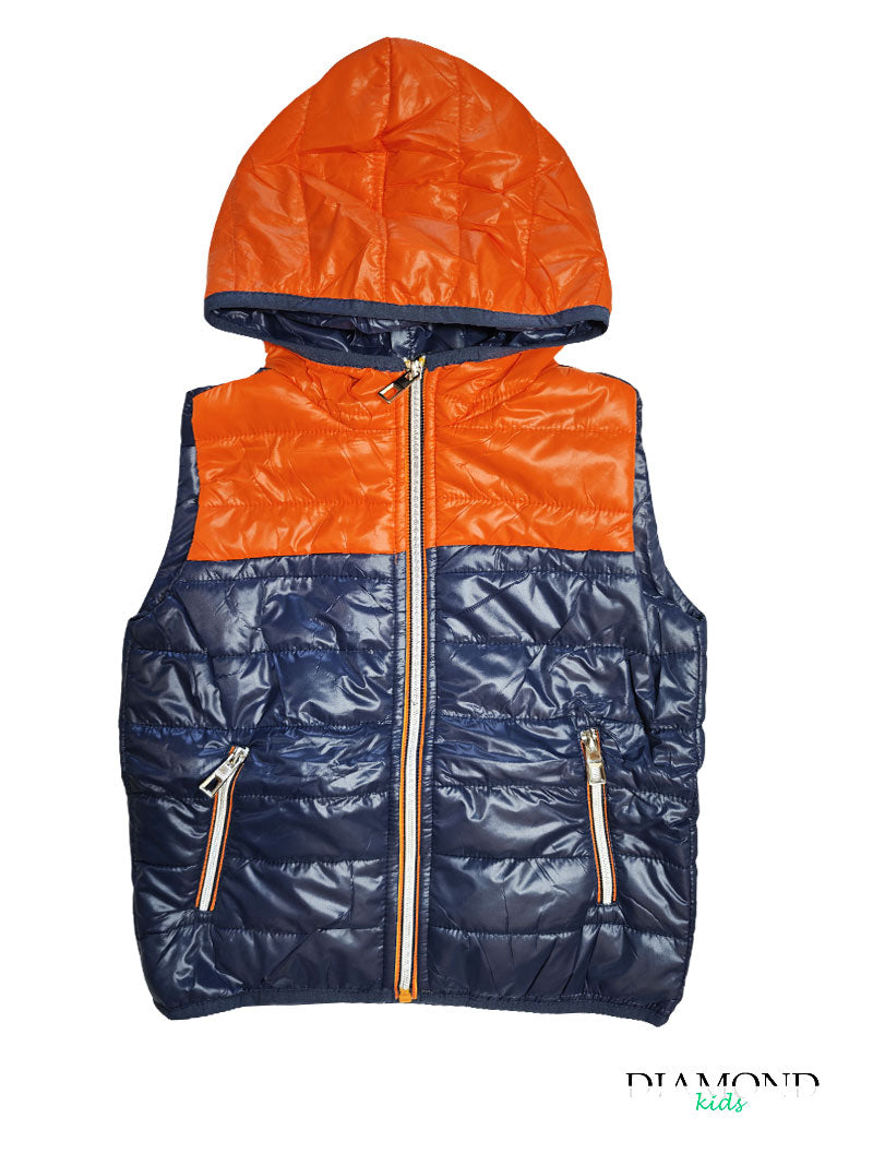 Smanicato Bambino Bicolor blu e arancione