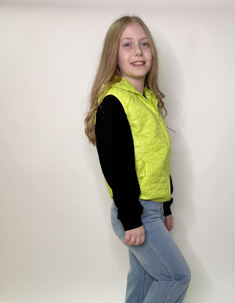 Smanicato Bambina Heart verde lime