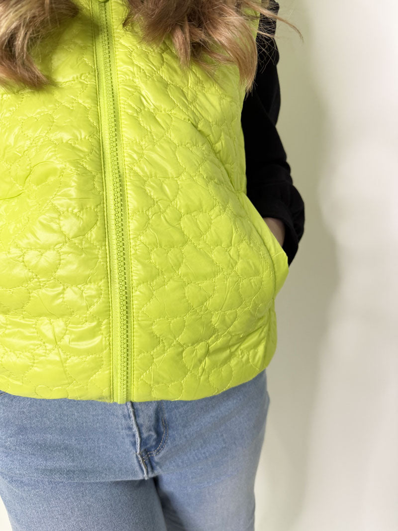 Smanicato Bambina Heart verde lime