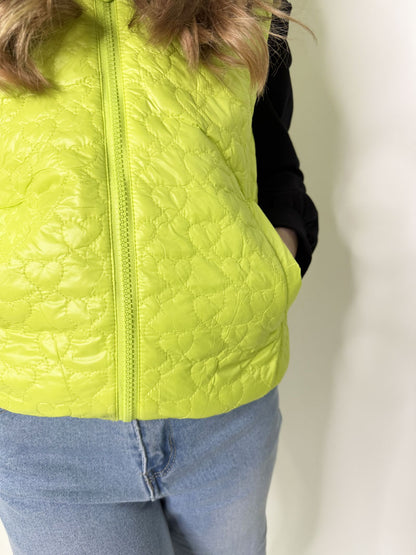 Smanicato Bambina Heart verde lime