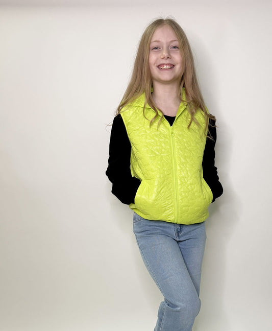Smanicato Bambina Heart verde lime
