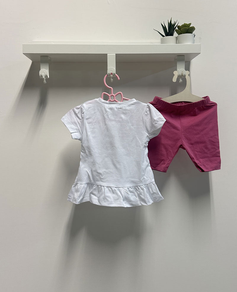 Completo Neonata Smile fucsia