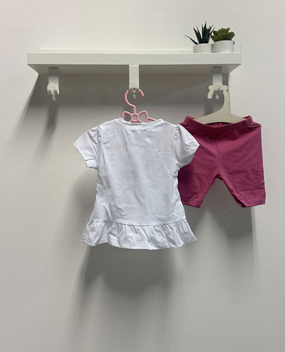 Completo Neonata Smile fucsia