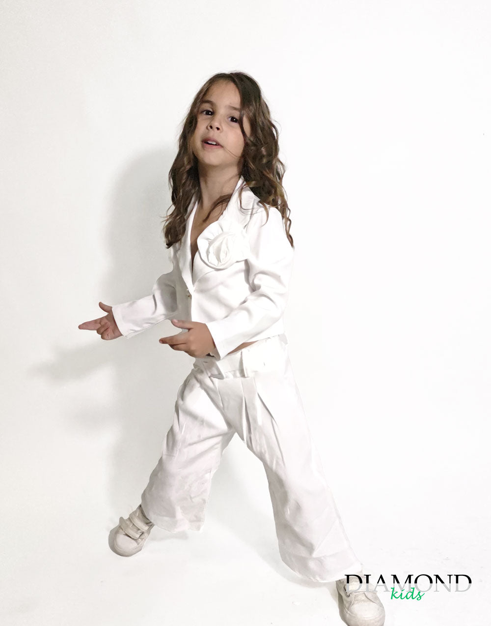 Tailleur Neonata Fiore Bianco