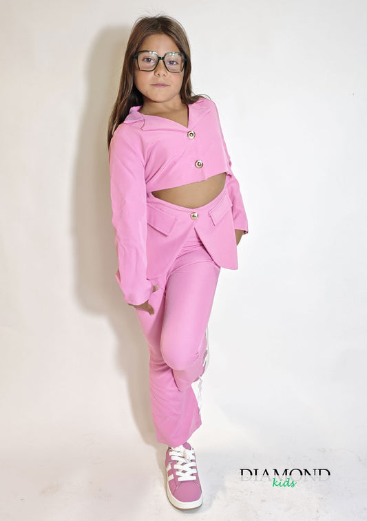 Tailleur Bambina Cut-out rosa