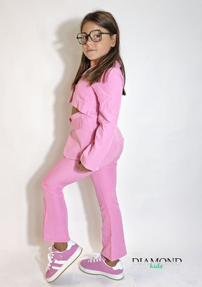 Tailleur Bambina Cut-out rosa