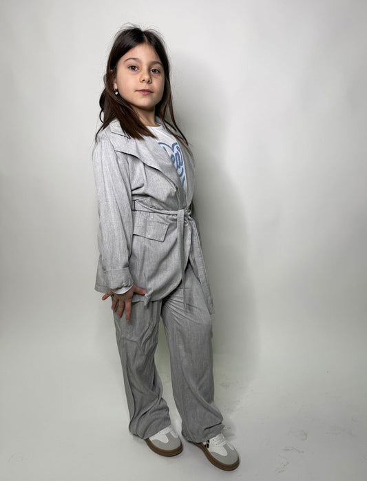 Completo Bambina Tailleur grigio