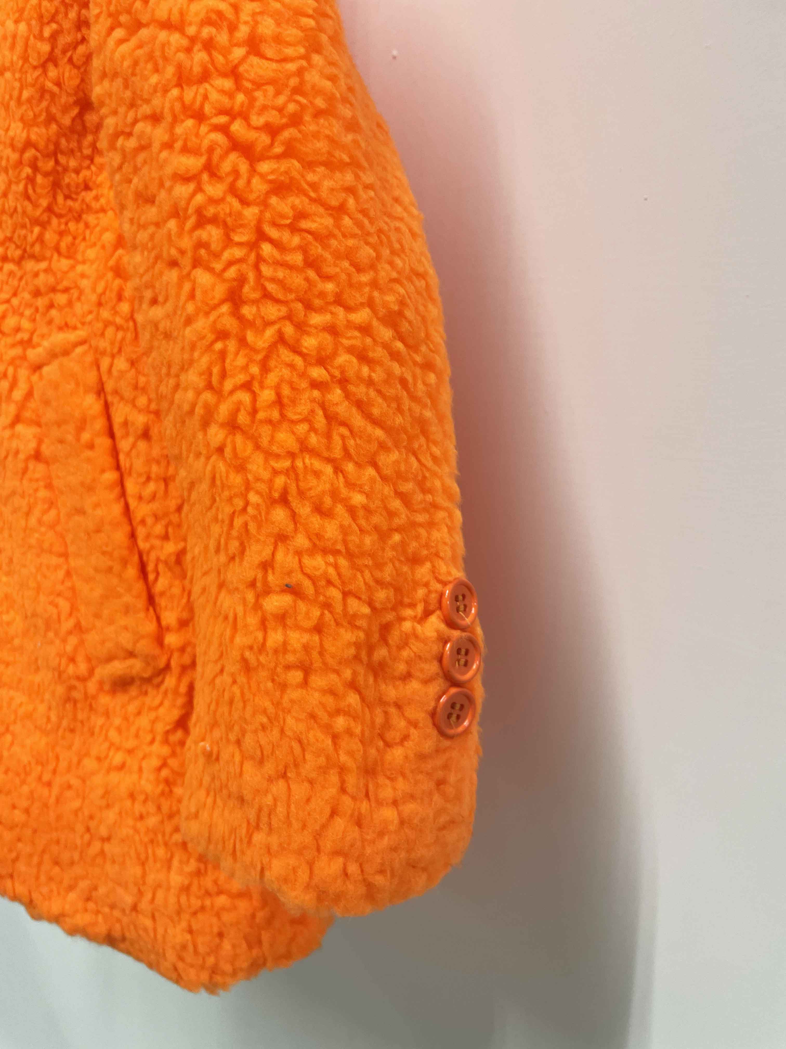 Unisex Teddy Orange Fluorescent Children's Coat