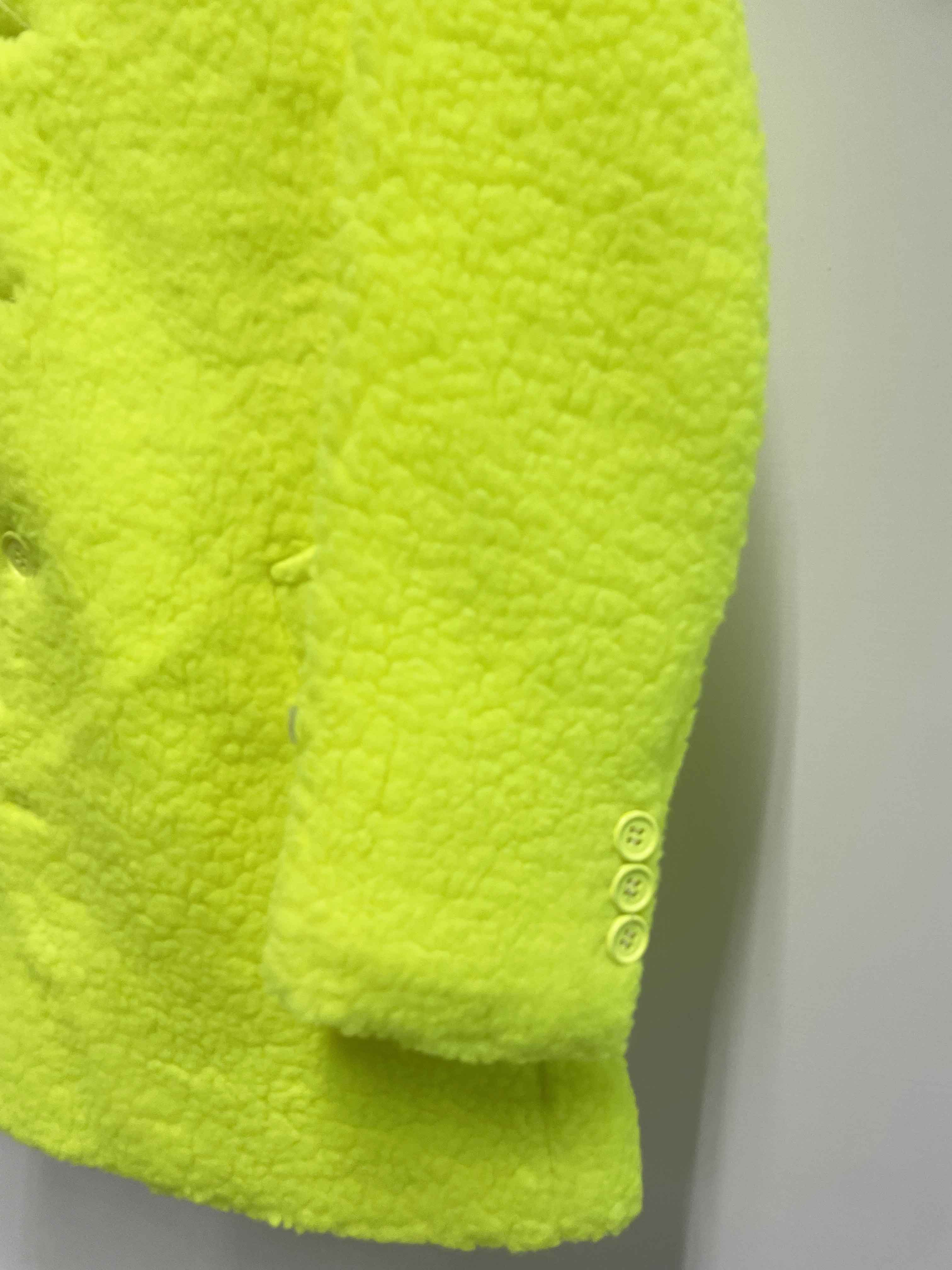 Unisex Teddy Fluorescent Yellow Children's Coat