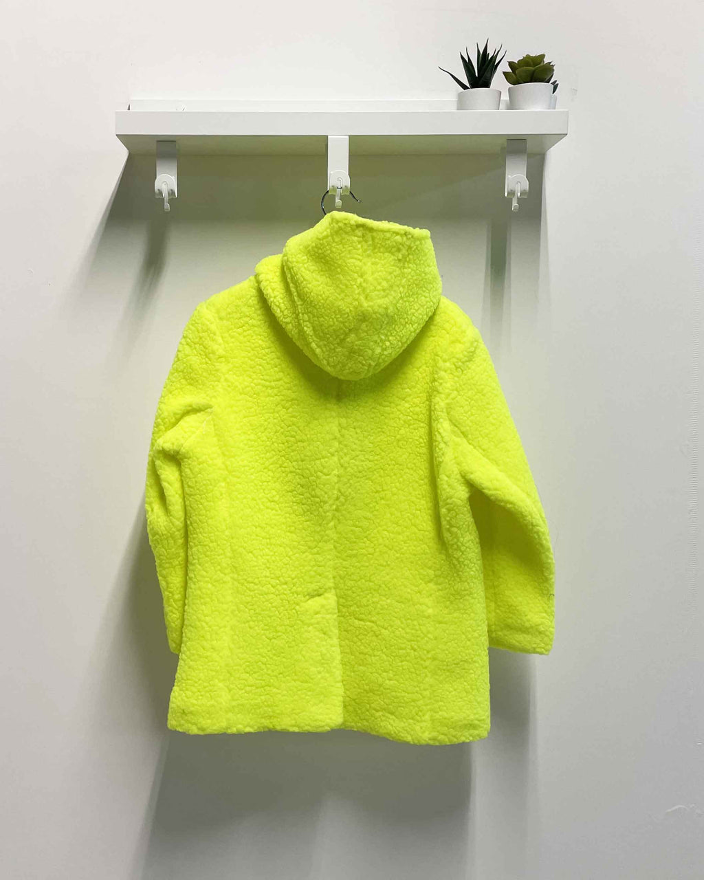 Unisex Teddy Fluorescent Yellow Children's Coat