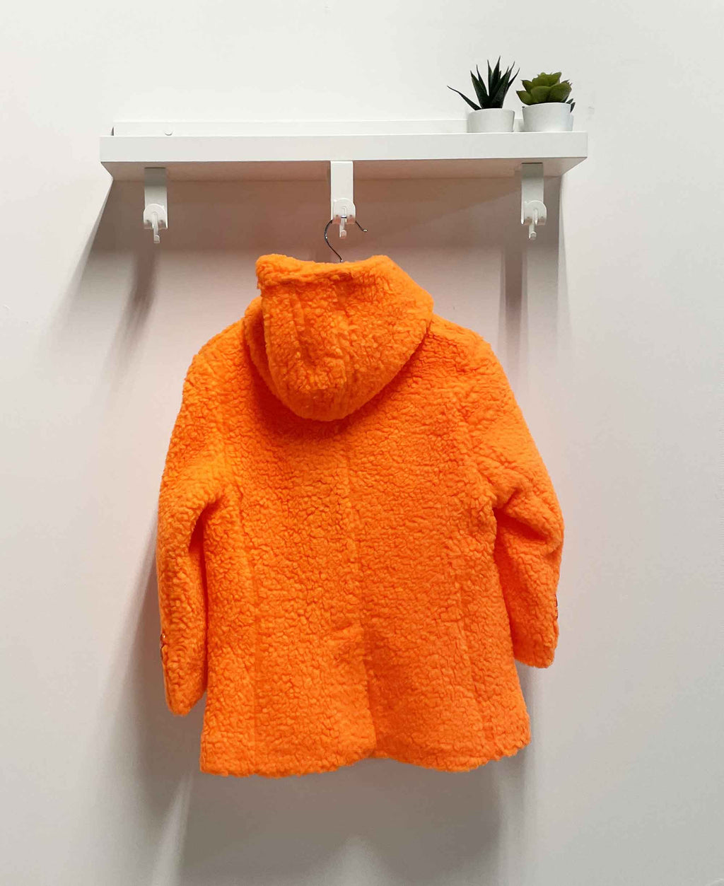 Unisex Teddy Orange Fluorescent Children's Coat