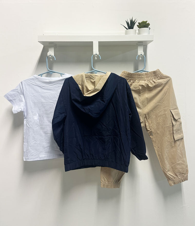 Completo Bambino TNF 3 pezzi blu beige