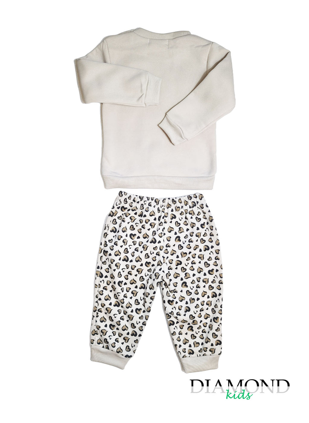Completo Neonata Topolino animalier beige
