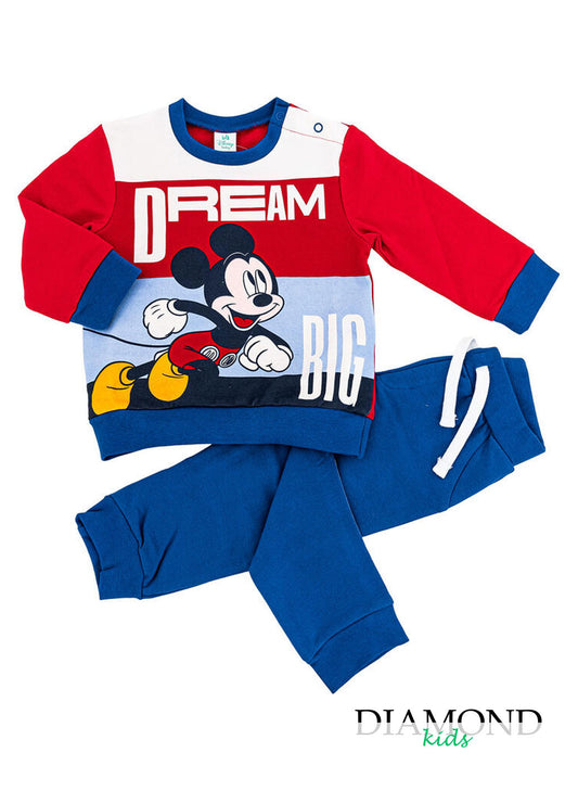 Completo Neonato Disney Topolino blu