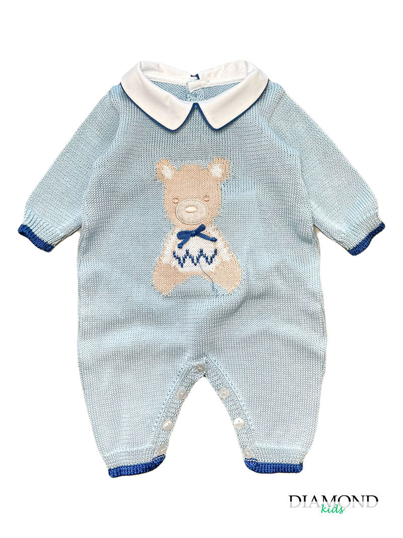 Tutina Neonato orsetto azzurra