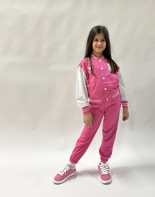 Completo Bambina College fucsia