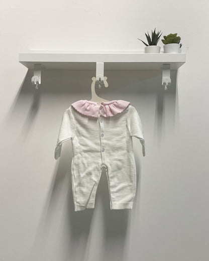 Baby Romper Rose The white and pink daisy