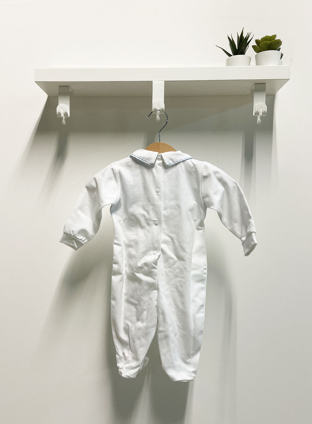 Chips Baby Romper The Daisy Sky and White