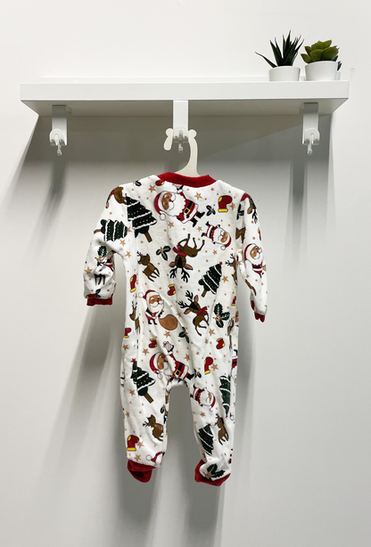 Tutina Neonato Noel bianca e rossa