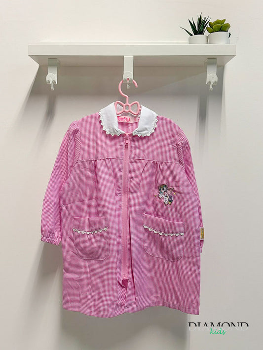 Grembiule Asilo Monostar Unicorno rosa e bianco