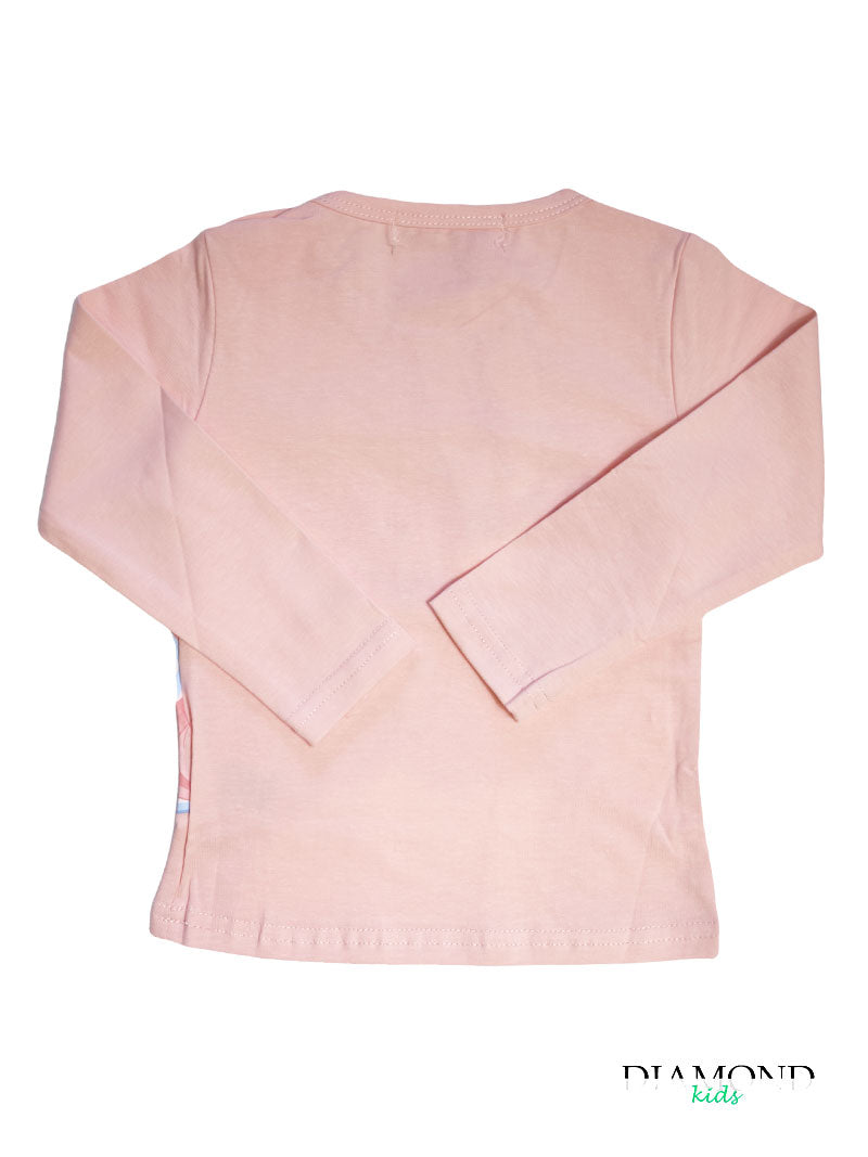 T-shirt Neonata Unicorn rosa pesca