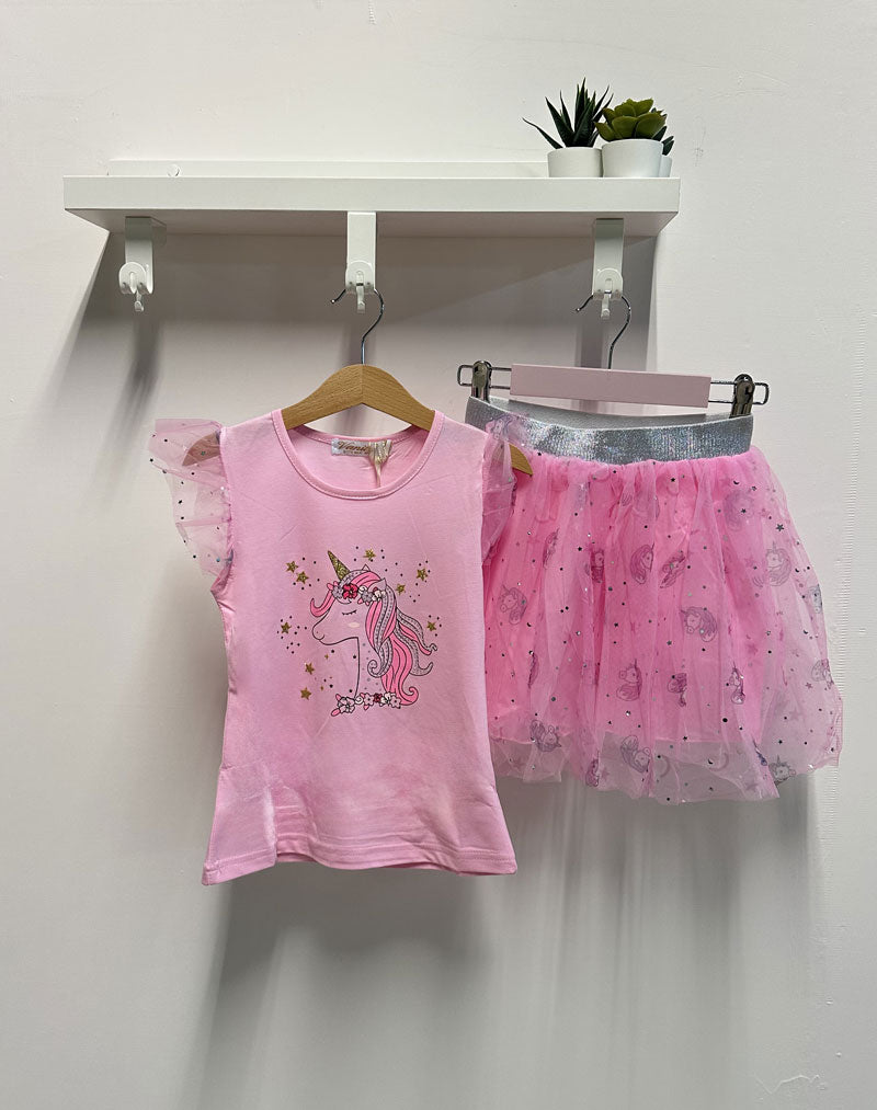 Completo Bambina Unicorn rosa