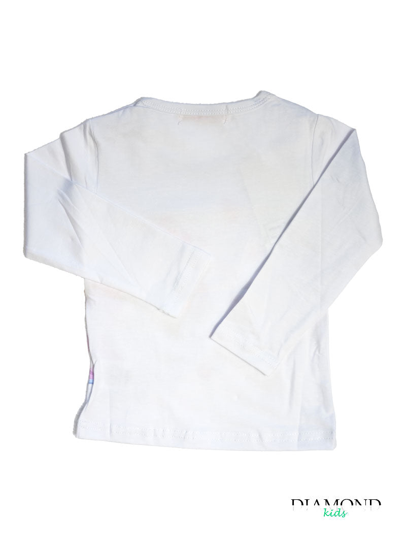 T-shirt Neonata Unicorn bianca