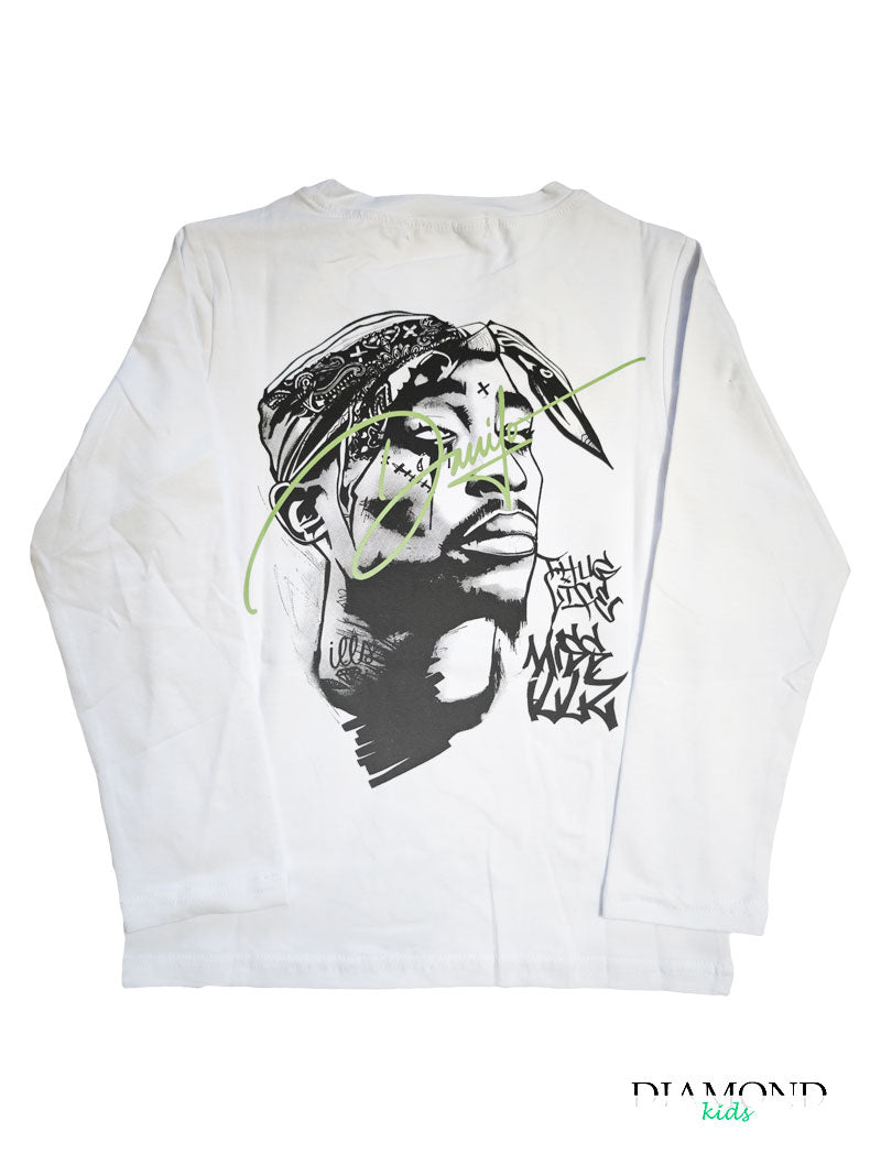 T-shirt Bambino 2Pac bianca