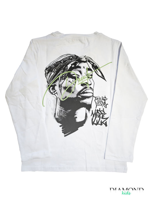 T-shirt Bambino 2Pac bianca