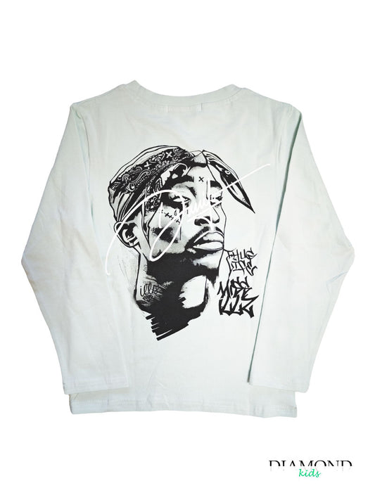 T-shirt Bambino 2Pac verde acqua
